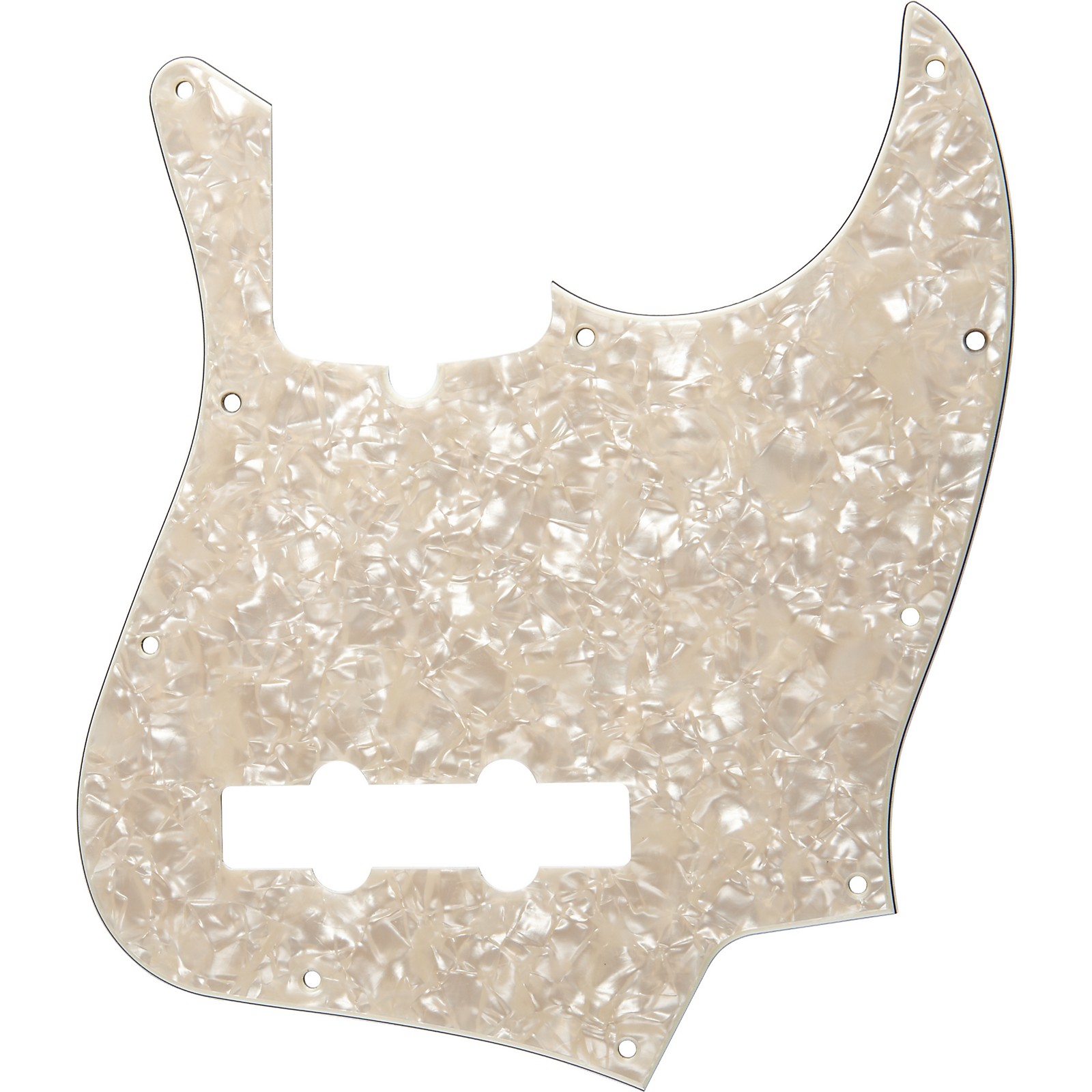 Fender 10Hole Standard Jazz Bass Pickguard Aged White Pearl Musician