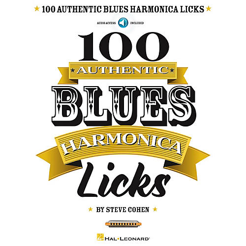 Hal Leonard 100 Authentic Blues Harmonica Licks Book/Online Audio