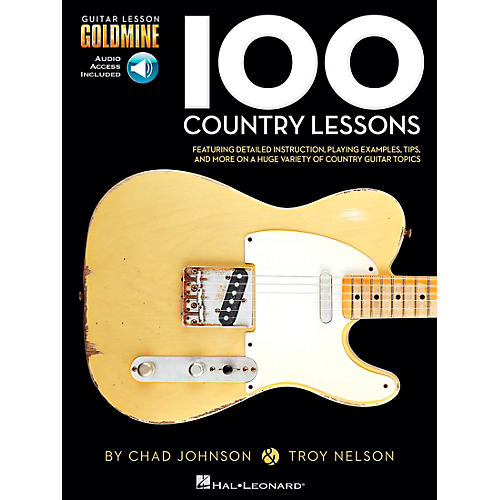 Hal Leonard 100 Country Lessons  Guitar Lesson Goldmine Series Book/CD