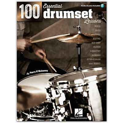 Hal Leonard 100 Essential Drumset Lessons Book/Online Audio