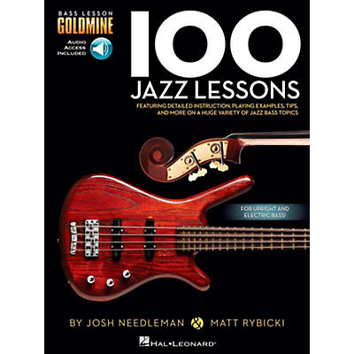 Hal Leonard 100 Jazz Lessons - Bass Lesson Goldmine Series Book/Online Audio