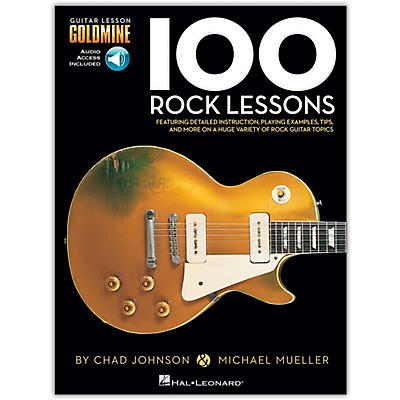 Hal Leonard 100 Rock Lessons  Guitar Lesson Goldmine Series (Book/Online Audio)