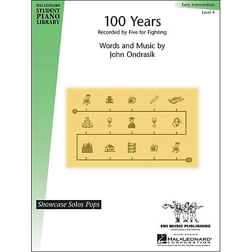 100 Years By Five For Fighting Early Intermediate Level 4 Hal Leonard Student Piano Library by Martino