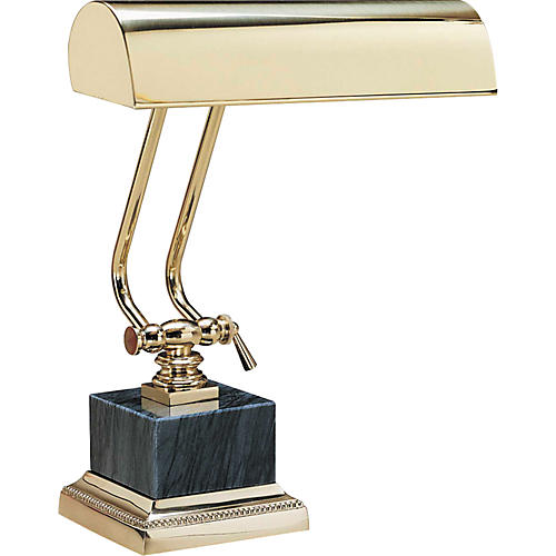 #101 Polished Brass/Black Marble Piano Lamp