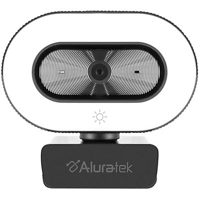 Aluratek 1080P USB Webcam w/Adjustable Lighting, Autofocus & Dual Mics