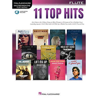 Hal Leonard 11 Top Hits for Flute Instrumental Play-Along Book/Online Audio