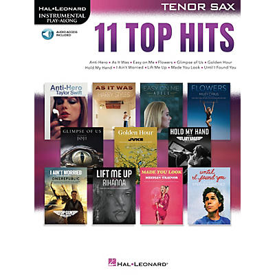 Hal Leonard 11 Top Hits for Tenor Sax Instrumental Play-Along Book/Online Audio