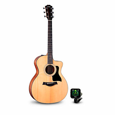 Taylor 114ce Grand Auditorium Acoustic-Electric Guitar & Tuner