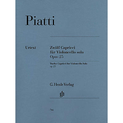 G. Henle Verlag 12 Capricci Op. 25 (Cello Solo) Henle Music Folios Series Softcover