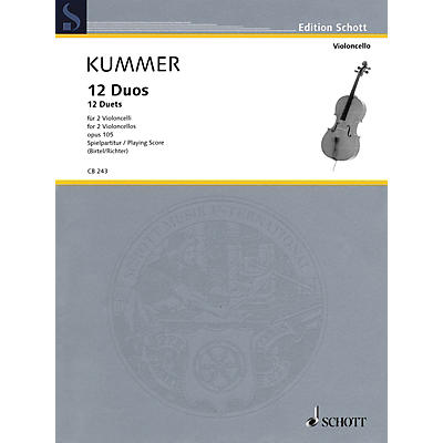 Schott 12 Duets, Op. 105 Schott Series Softcover Composed by Friedrich August Kummer Edited by Wolfgang Birtel