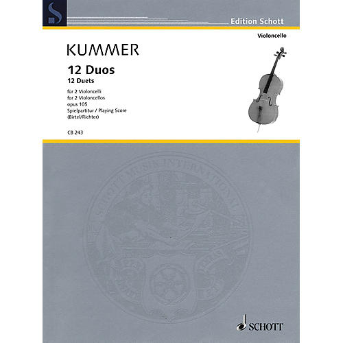 Schott 12 Duets, Op. 105 Schott Series Softcover Composed by Friedrich August Kummer Edited by Wolfgang Birtel