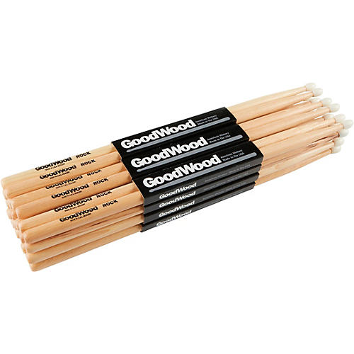 Goodwood 12-Pack Drum Sticks Rock Nylon