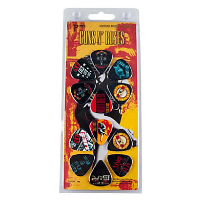 Perri's 12 Pack Of Guns N Roses Guitar Picks - Med Gauge - Celluloid Plastic