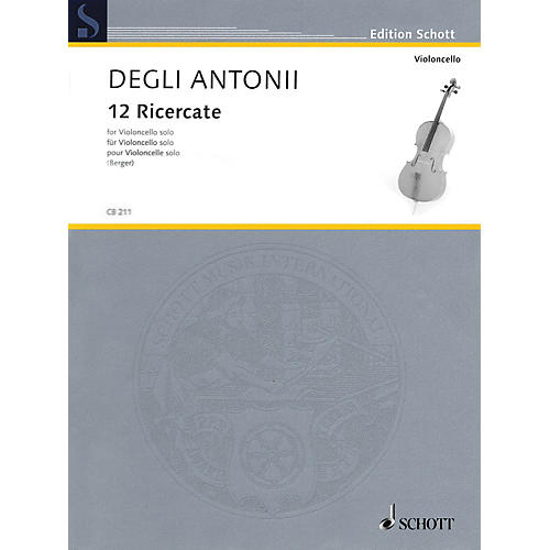 Schott 12 Ricercate (Solo Cello) String Series