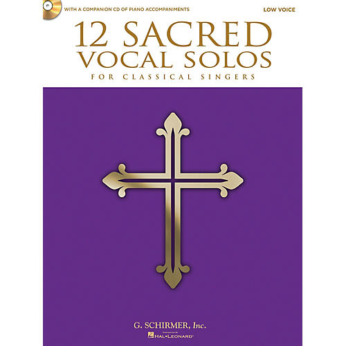 Hal Leonard 12 Sacred Vocal Solos - Low Voice And Piano - With A CD Of Piano Accompaniments