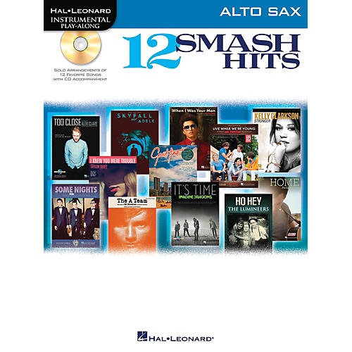 Hal Leonard 12 Smash Hits for Alto Sax - Instrumental Play-Along Book/CD