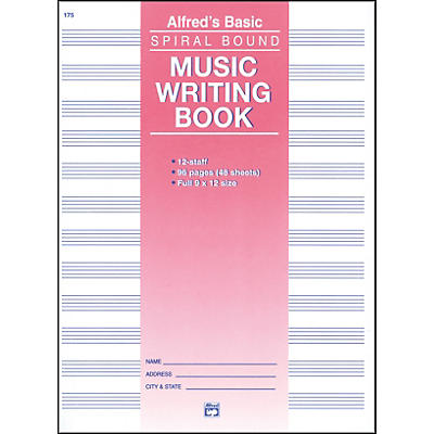 Alfred 12 Stave Music Writing Book (9 x 12)
