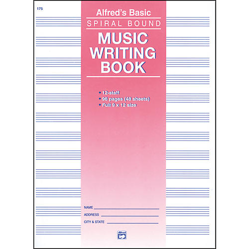 Alfred 12 Stave Music Writing Book (9 x 12)