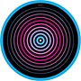 Glowtronics 12 in. UV-activated Circles Glow DJ Slipmat