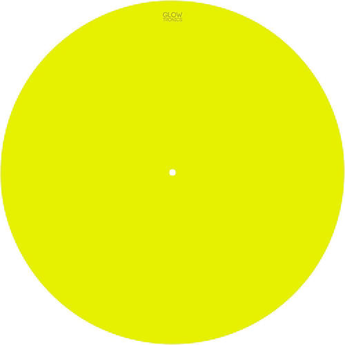 12 in. UV-activated Yellow Glow DJ Slipmat