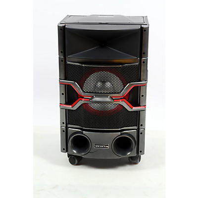 VocoPro 120W Wi-Fi Karaoke System With 14" Touchscreen and Sound-Activated LED Woofer Light