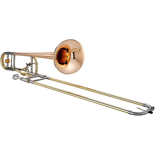 XO 1236L-T Professional Series F-Attachment Trombone With Thru-Flo Valves 1236RL-T Rose Brass Bell