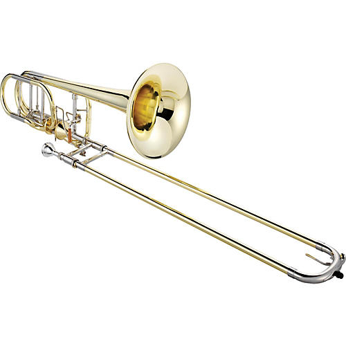 XO 1240L-T Professional Series Bass Trombone with Thru-Flo Valves Lacquer Rose Brass Bell