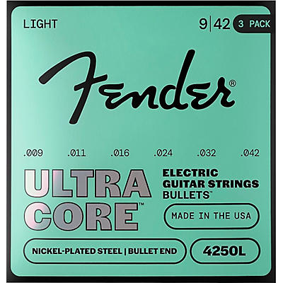 Fender 1250 UltraCore Electric Guitar Strings 3-Pack -