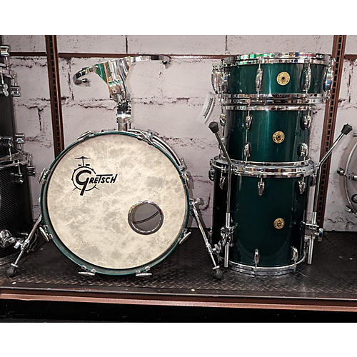 Gretsch Drums 125th Anniversary Round Badge Drum Set USA Custom Shop Drum Kit CADILLAC GREEN