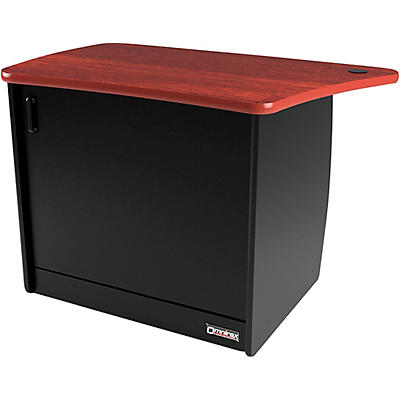 Omnirax 13-Rack Unit, CPU Cubby and Door to Fit on the Left Side of the OmniDesk - Mahogany