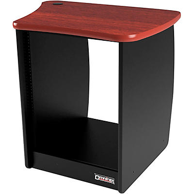 Omnirax 13-Rack Unit Cabinet for the Right Side of the OmniDesk - Mahogany