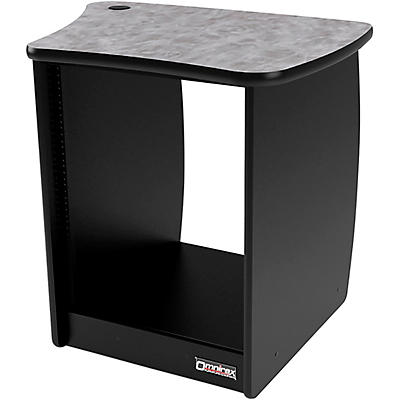 Omnirax 13-Rack Unit Right-Side Cabinet for OmniDesk Suite-Pewter Brush