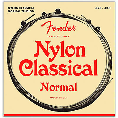 Fender 130 Clear/Silver Classical Nylon Guitar Strings - Ball End