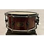 Used Spaun 13X6 Metal Drum Red and Black Sparkle 196
