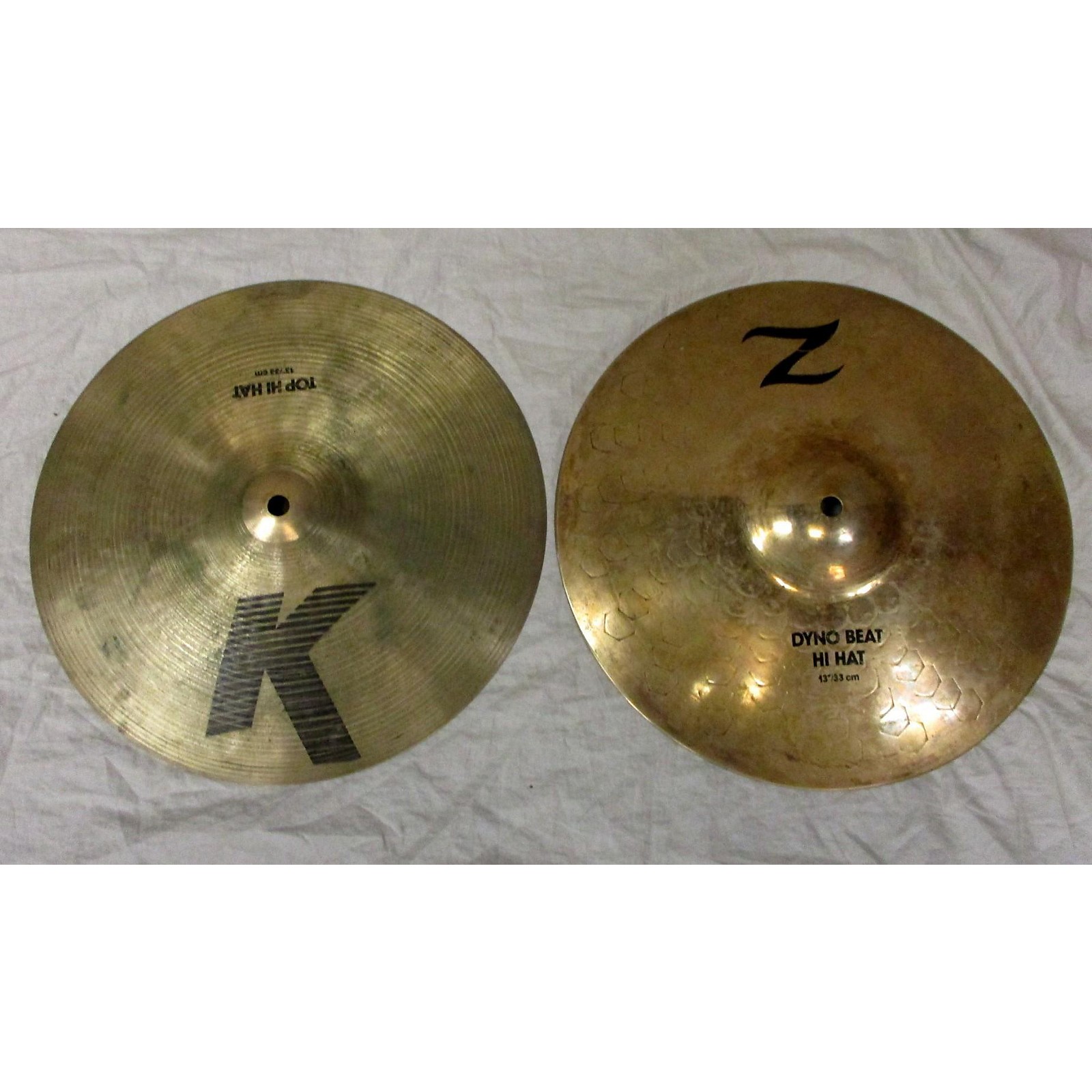 Used Zildjian 13in K/Z Dyno Beat HiHats Cymbal 31 Musician's Friend