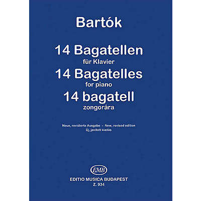 Editio Musica Budapest 14 Bagatelles, Op. 6 EMB Series Composed by Béla Bartók