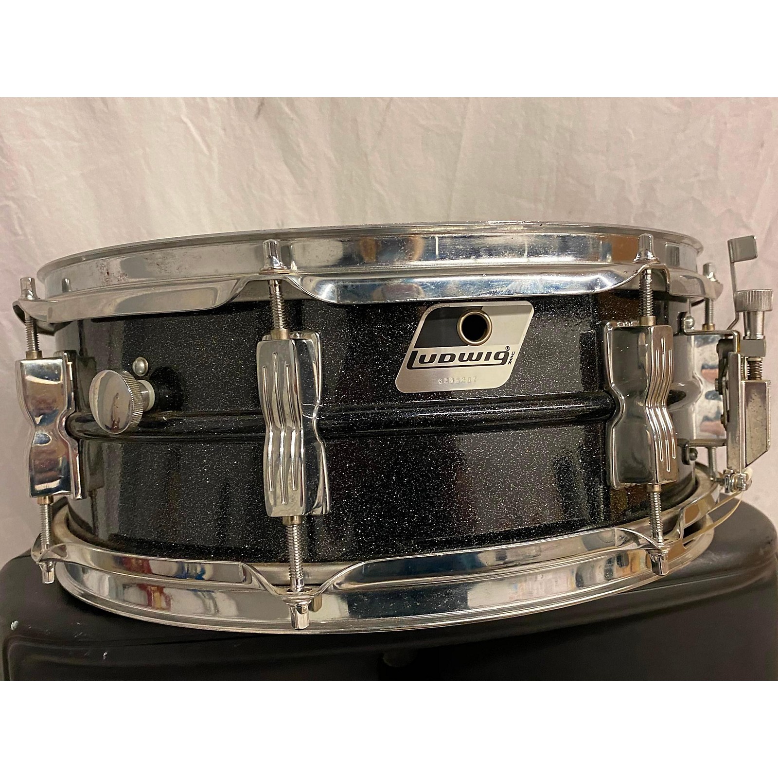 Used Ludwig 14x5 Acrolite Snare Drum Black Galaxy 210 