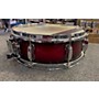 Used TAMA 14X5.5 Silverstar Snare Drum Trans Red 211