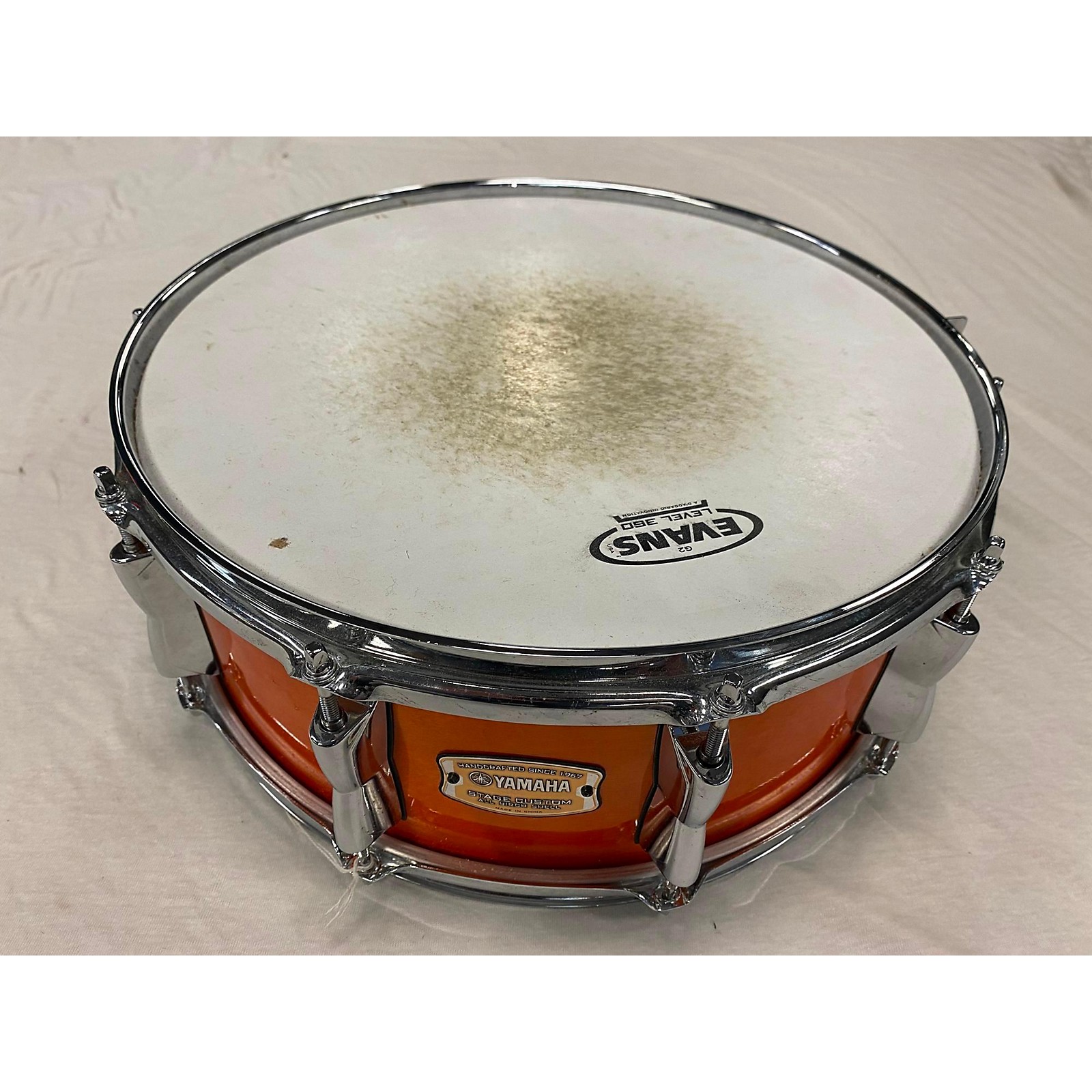 Used Yamaha 14X5.5 Stage Custom Snare Drum HONEY AMBER 211 Musician's