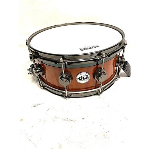 DW 14X6 Collectors Mahogany Maple VLT Top Edge Snare Drum Lacquer Natural Vertical grain 212