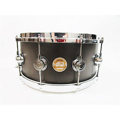 DW 14X6.5 Collector's Series Knurled Black Nickle And Steel Snare Drum