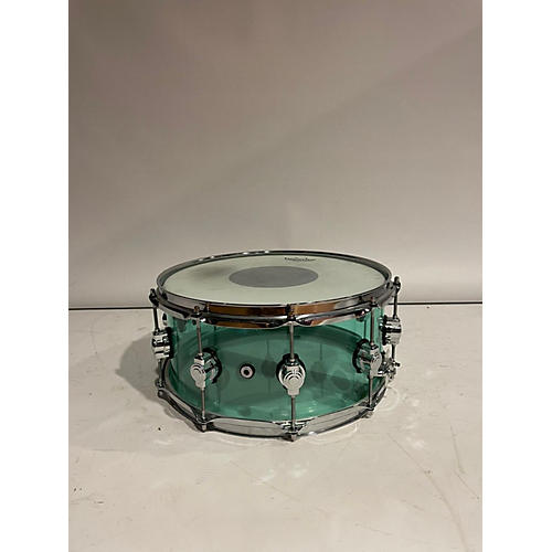 DW 14X6.5 Design Series Acrylic Snare Drum SEA GLASS 213