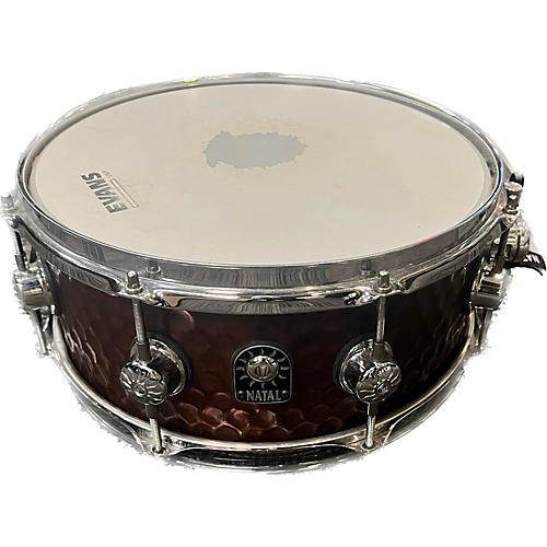 Natal Drums 14X6.5 Hand Hammered Series Snare Drum BRUSHED NICKEL 213