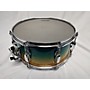 Used TAMA 14X6.5 Snare Maple Drum Ocean Turquoise 213