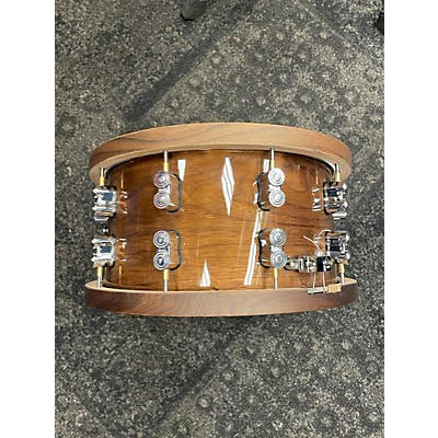 PDP by DW 14X7.5 LIMTIED-EDITION DARK STAIN MAPLE AND WALNUT SNARE WITH WALNUT HOOPS AND CHROME HARDWARE Drum
