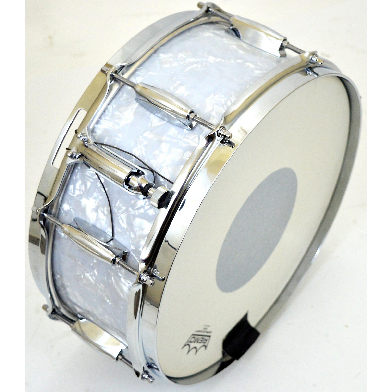 Used Gretsch Drums 14X9 Broadcaster Snare Drum White Pearl 110