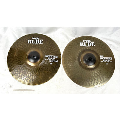 Paiste 14in Rude Sound Edge Hi Hat (TOP AND BOTTOM) Cymbal