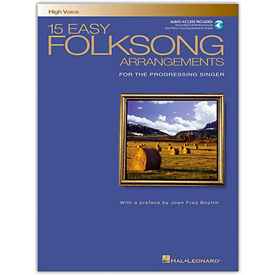 Hal Leonard 15 Easy Folksong Arrangements for High Voice (Book/Online Audio)
