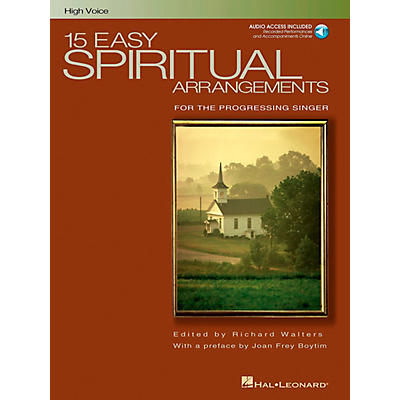 Hal Leonard 15 Easy Spiritual Arrangements for High Voice Book/CD
