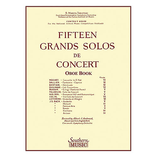 Southern 15 Grands Solos de Concert (Oboe) Southern Music Series Arranged by Albert Andraud